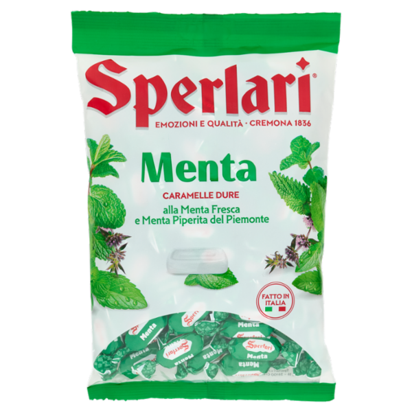 Sperlari Menta Caramelle Dure alla Menta Fresca e Menta Piperita del Piemonte 420 g