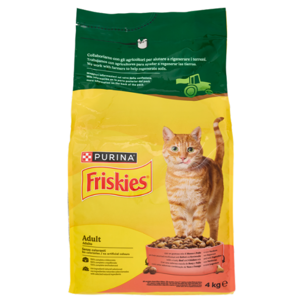 PURINA FRISKIES Adult Manzo e Pollo e con Verdure 4kg