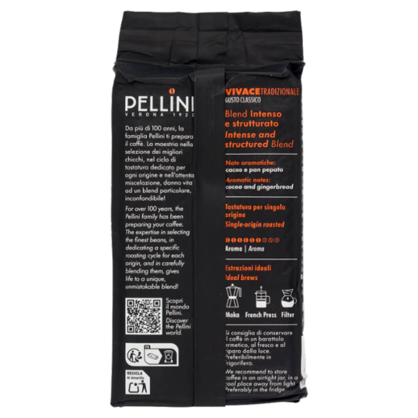 Pellini Vivace Tradizionale Gusto Classico Macinato Moka & Filtro 250 g