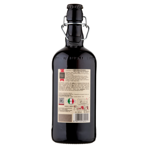 Mastri Birrai Umbri Cotta 37 Birra Rossa Artigianale Non Filtrata Non Pastorizzata 0,75 L