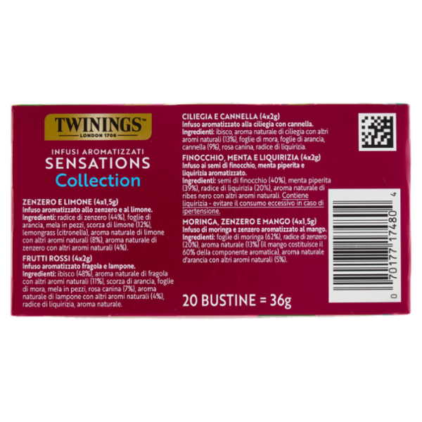 Twinings Infusi Collection Confezione con 5 diversi infusi 20 filtri 36 g