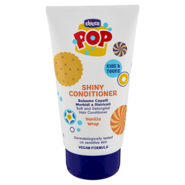 Chicco Pop Shiny Conditioner Balsamo Capelli Morbidi e Districati Vanilla Wrap 150 mL
