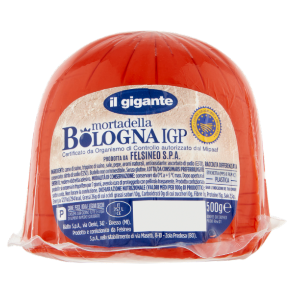IL GIGANTE Mortadella Bologna IGP 500 g