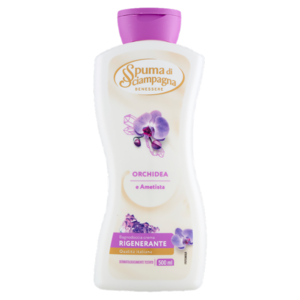 Spuma di Sciampagna Benessere Bagnodoccia crema Rigenerante Orchidea e Ametista 500 ml