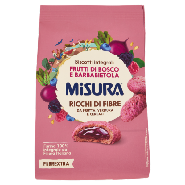 Misura Fibrextra Biscotti integrali Frutti di Bosco e Barbabietola 260 g