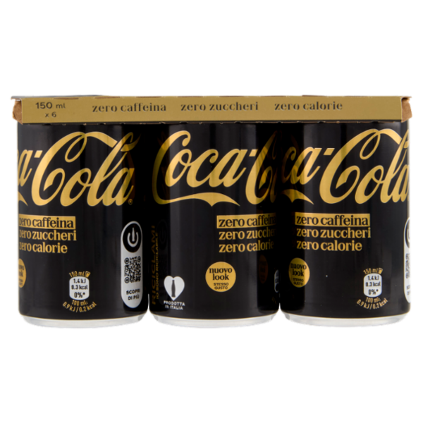 Coca-Cola Zero Caffeina Zero Zuccheri Minican 6 X 15cl