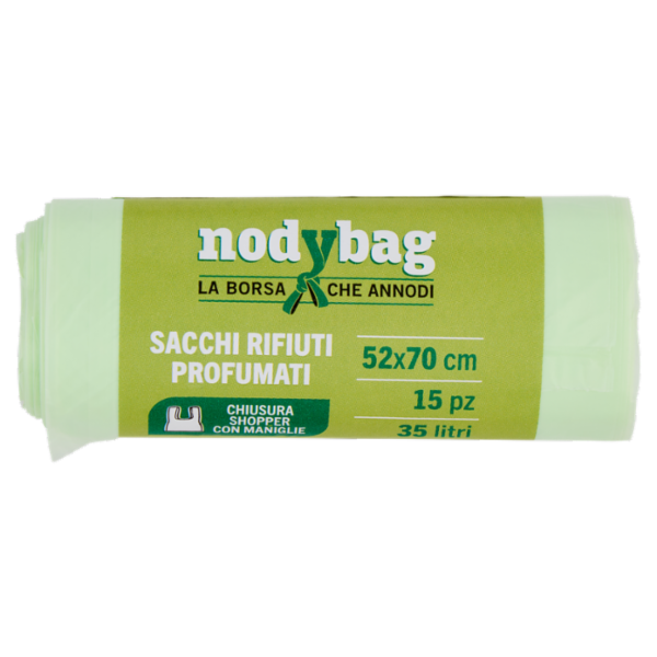 virosac nodybag Sacchi Rifiuti Profumati Mela 52x70cm 35 litri 15 pz