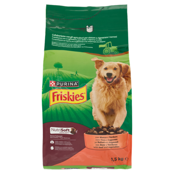 PURINA FRISKIES NutriSoft Manzo e Verdure 1,5kg