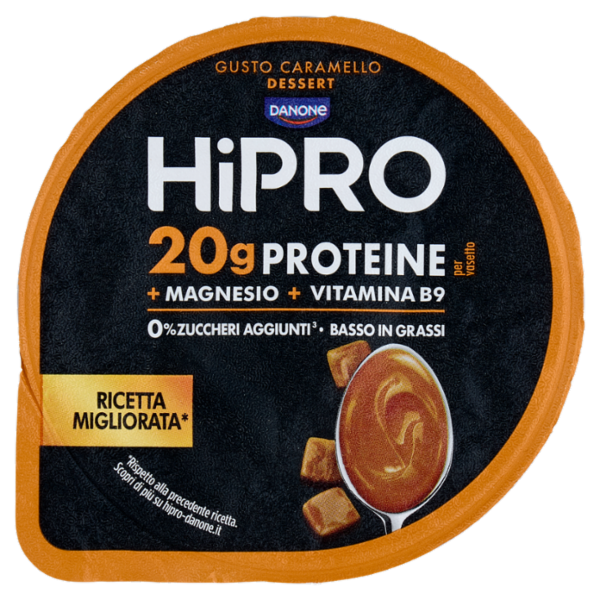 HiPRO Pudding, Budino al Caramello, 20g Proteine, Dessert Basso in Grassi,con Magnesio&Vit B9, 200g