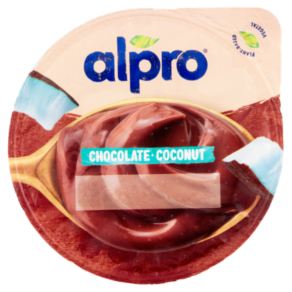 ALPRO Dessert Fresco 100% Vegetale, Gusto Cocco Cioccolato, Senza Lattosio, Senza Conservanti, 135g