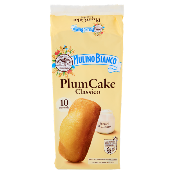 Mulino Bianco Plumcake Classico Merenda con Yogurt Italiano 10 pezzi 330g