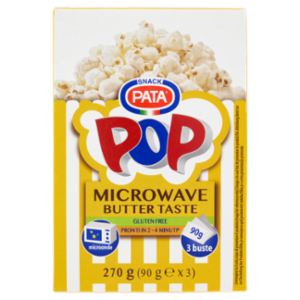 Pata Pop Microwave Butter Taste 3 x 90 g