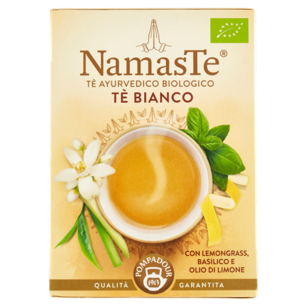 Pompadour NamasTe Tè Ayurvedico Biologico Tè Bianco 15 x 1,8 g