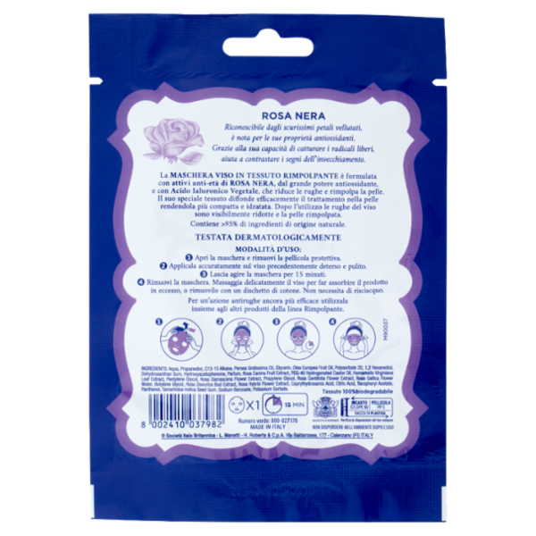 Acqua alle Rose Maschera in Tessuto Rimpolpante 1 pz