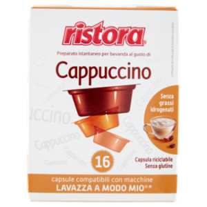 Ristora Cappuccino Capsule Compatibili Con Macchine Lavazza a Modo Mio* 16 x 8 g