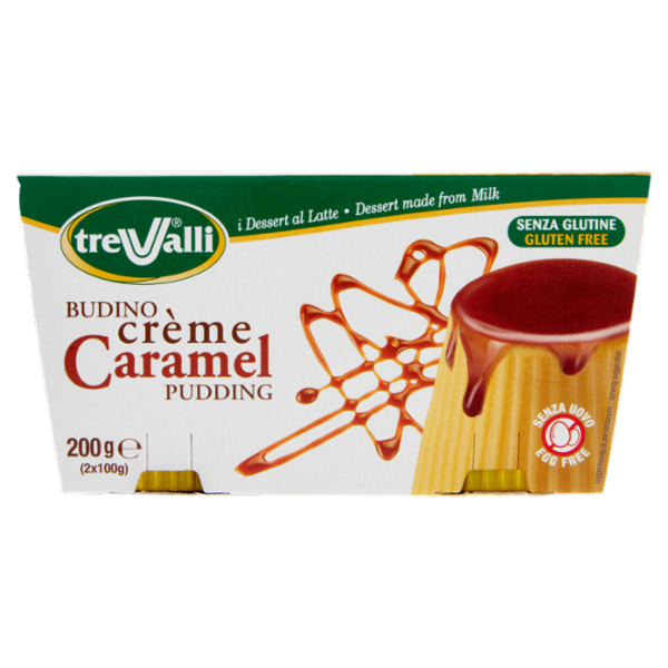 treValli i Dessert al Latte Budino crème Caramel 2 x 100 g