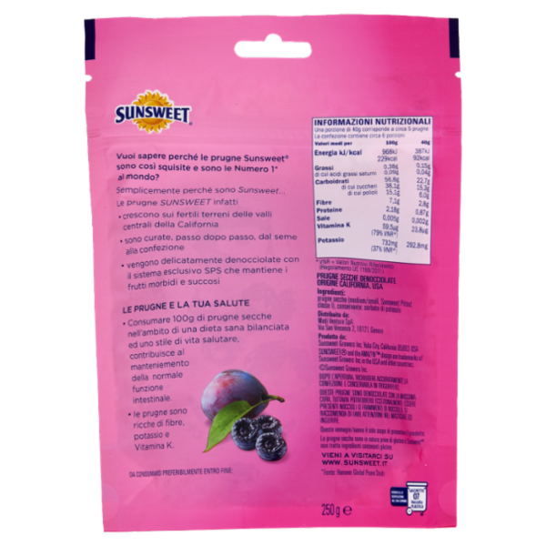 Sunsweet Amaz!n Prunes Prugne California Baby Denocciolate 250 g