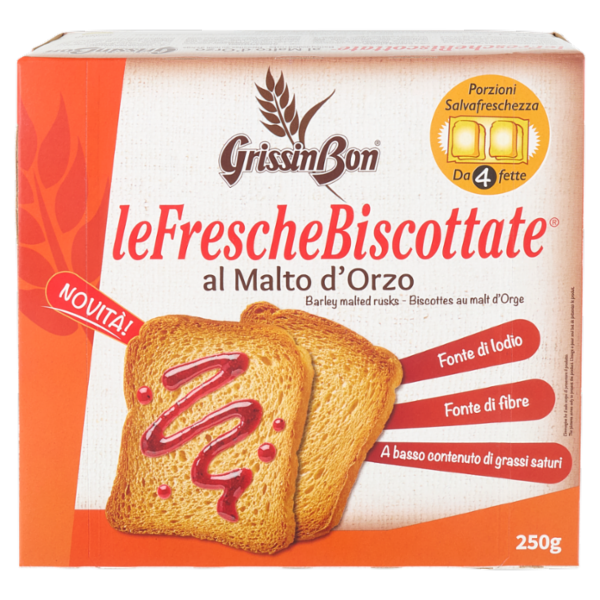 GrissinBon leFrescheBiscottate al Malto d'Orzo 250 g