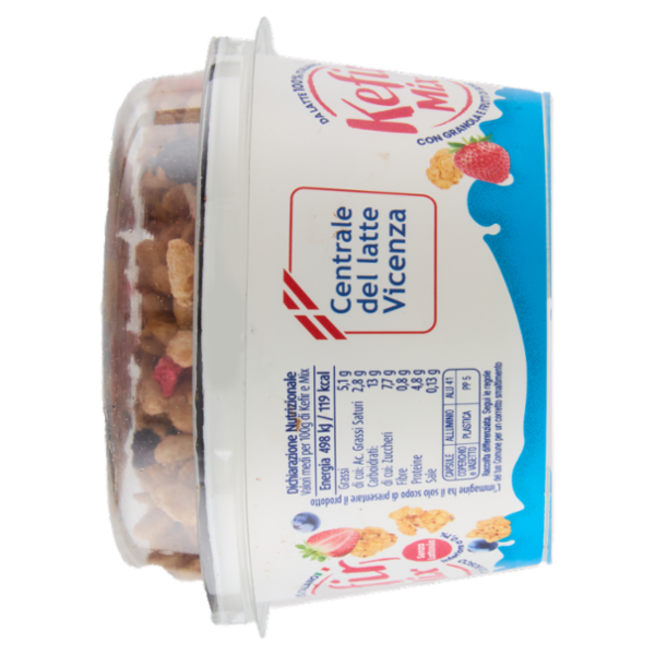 Centrale del latte Vicenza Kefir Mix Senza Lattosio con Granola e Frutti di Bosco 150 g