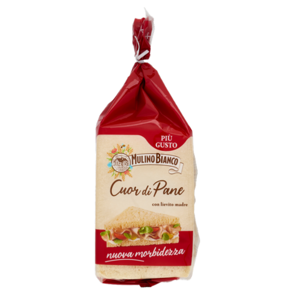Mulino Bianco Cuor di Pane Pane Bianco Ideale per Tramezzino Nuova Morbidezza 325g