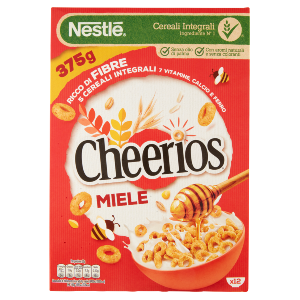 CHEERIOS Miele Ciambelline ai 5 cereali integrali con miele 375 g