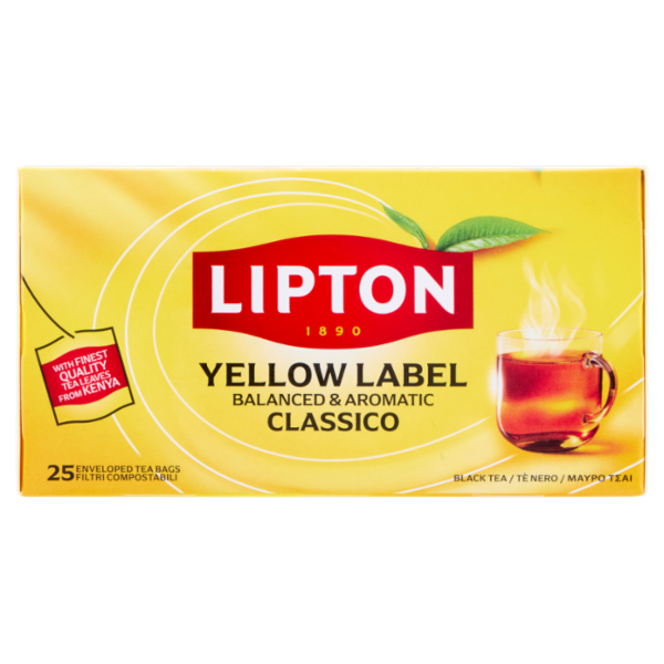 Lipton Yellow Label Classico 25 Filtri Compostabili 37,5 g