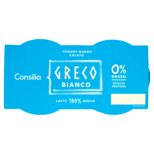 Consilia Yogurt Greco 0% Grassi Bianco 2 x 150 g