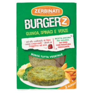 Zerbinati Burger'Z Quinoa, Spinaci e Verze 2 x 80 g