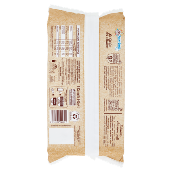 Mulino Bianco Cornetti Integrali Merenda con 100% Farina Integrale 6 pezzi 240g