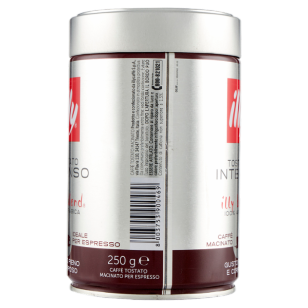 illy Tostato Intenso Caffè Macinato Ideale per Espresso 250 g