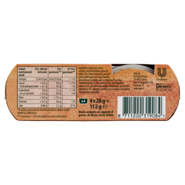 Knorr Cuore di Brodo Delicato 4 x 28 g