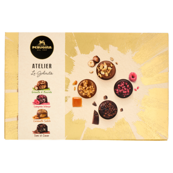 PERUGINA Atelier le Golosità Cioccolatini Assortiti Scatola Regalo Natale 398g