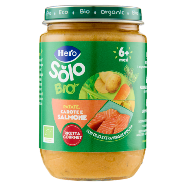 Hero Solo Bio Patate, Carote e Salmone 190 g