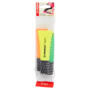 STABILO Neon Evidenziatore Giallo/verde/arancione - Retina Da 3 Pz.