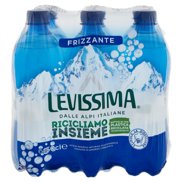 LEVISSIMA, Acqua Frizzante R-PET 25% 6 x 0,5 L