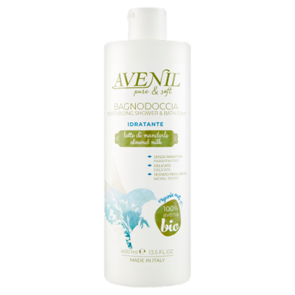 Avenil pure & soft Bagnodoccia Idratante latte di mandorle 400 ml