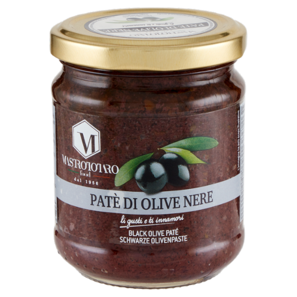 Mastrototaro food Patè di Olive Nere 180 g