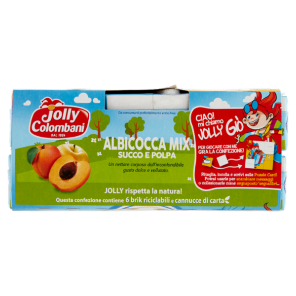 Jolly Colombani Albicocca Mix Succo e Polpa 6 x 200 ml