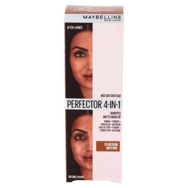 Maybelline New York Fondotinta Perfezionante Instant Perfector, 4 Prodotti in 1, Medium, 30 ml