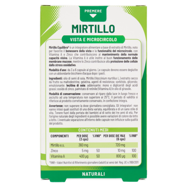 equilibra Mirtillo 60 Capsule 26 g