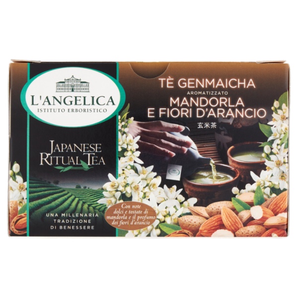 L'Angelica Japanese Ritual Tea Tè Genmaicha Aromatizzato Mandorla e Fiori d'Arancio 15 Filtri 22,5 g
