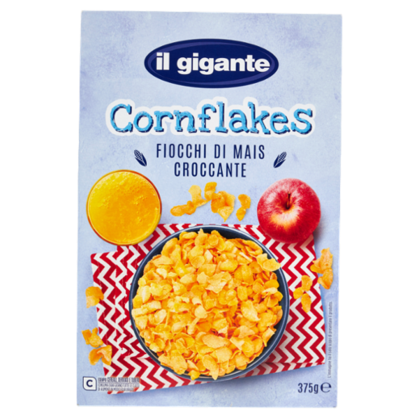 IL GIGANTE Cornflakes Fiocchi di Mais Croccante 375 g