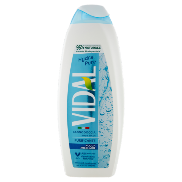 Vidal Hydra Pure Bagnodoccia Purificante Acqua Micellare 600 ml