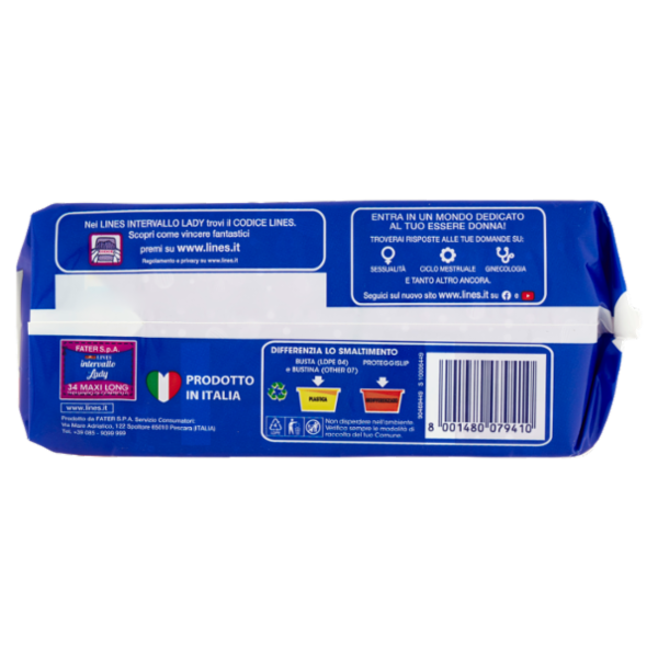 Lines intervallo Lady proteggislip Maxi Long Ripiegato 34 pz