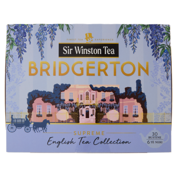 Sir Winston Tea Bridgerton Supreme English Tea Collection 6 Tè Neri 25 x 1,75 g + 5 x 2 g