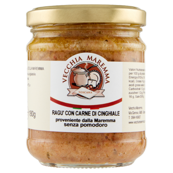 Vecchia Maremma Ragù con Carne di Cinghiale senza pomodoro 180 g
