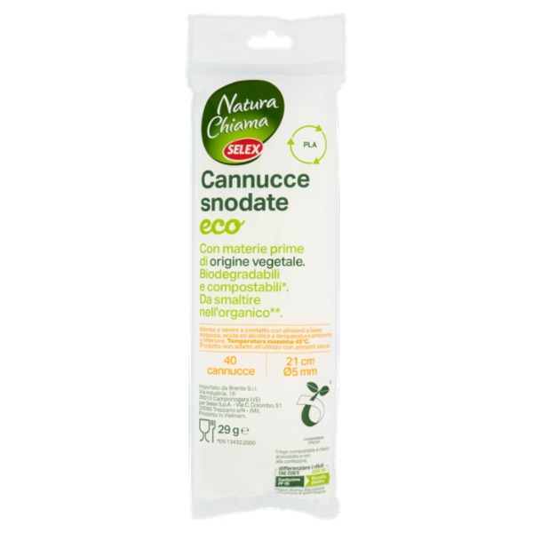 Selex Natura Chiama Cannucce con Snodo Ecologiche 21 cm 40 pezzi