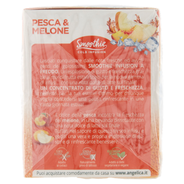 L'Angelica Smoothie Cold Infusion Infuso a Freddo Pesca & Melone 18 Filtri 36 g
