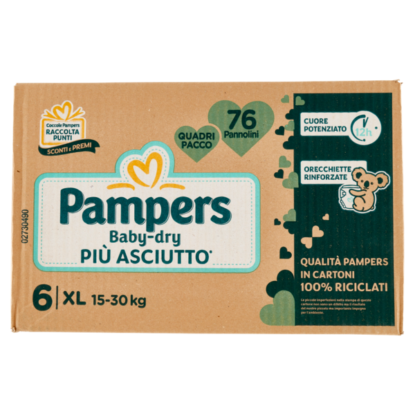 Pampers Baby-dry 6 XL 76 pz