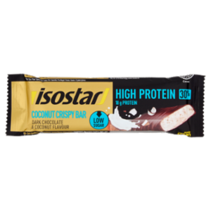 Isostad Barretta HP 30 Coconut Crispy, Dark Chocolate, Low Sugar, 18 g Di Proteine - 55 g